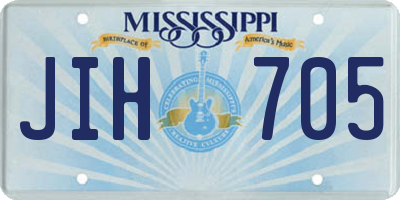 MS license plate JIH705