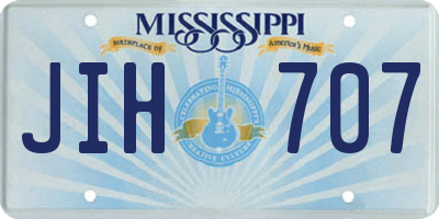 MS license plate JIH707
