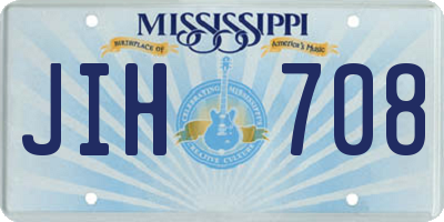 MS license plate JIH708