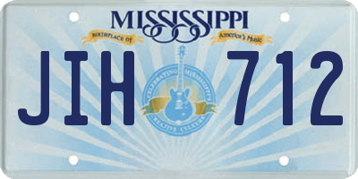 MS license plate JIH712