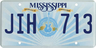 MS license plate JIH713
