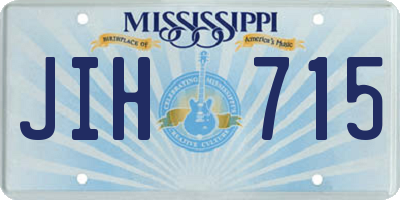 MS license plate JIH715