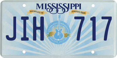 MS license plate JIH717