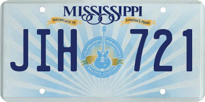 MS license plate JIH721