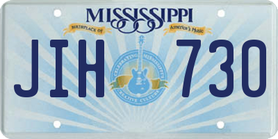 MS license plate JIH730
