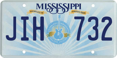 MS license plate JIH732