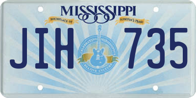 MS license plate JIH735