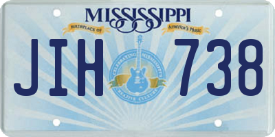MS license plate JIH738