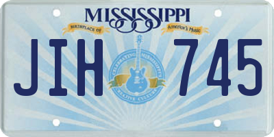 MS license plate JIH745