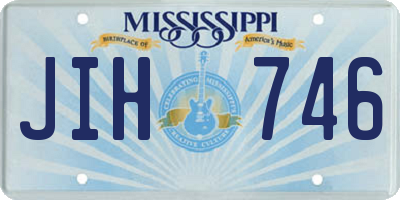 MS license plate JIH746