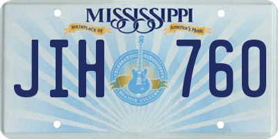 MS license plate JIH760