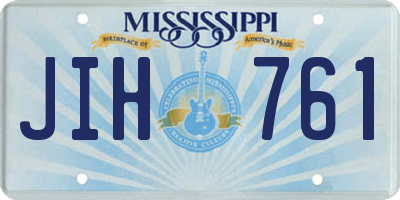 MS license plate JIH761