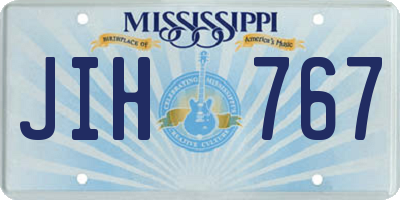 MS license plate JIH767