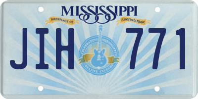 MS license plate JIH771