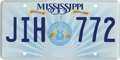 MS license plate JIH772