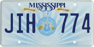 MS license plate JIH774