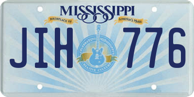 MS license plate JIH776