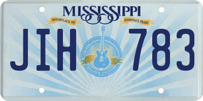 MS license plate JIH783