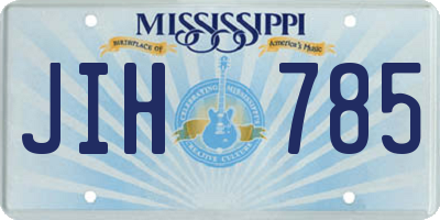 MS license plate JIH785