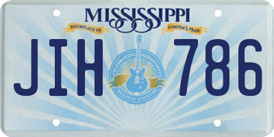 MS license plate JIH786