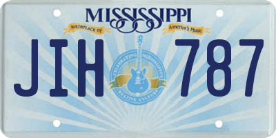 MS license plate JIH787