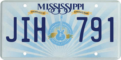 MS license plate JIH791