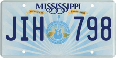MS license plate JIH798