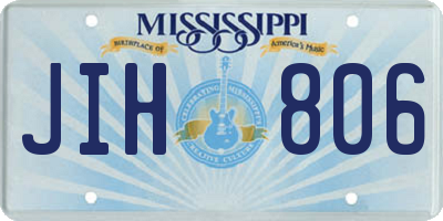 MS license plate JIH806