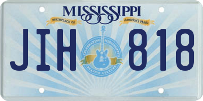 MS license plate JIH818
