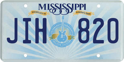 MS license plate JIH820
