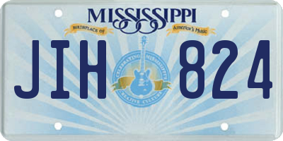 MS license plate JIH824