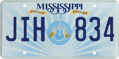 MS license plate JIH834