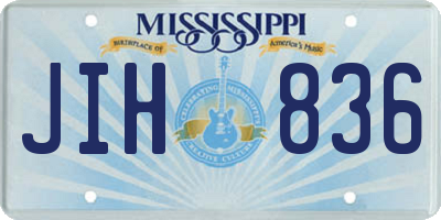 MS license plate JIH836