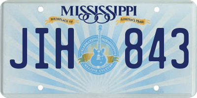 MS license plate JIH843