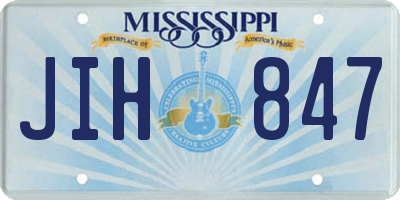MS license plate JIH847