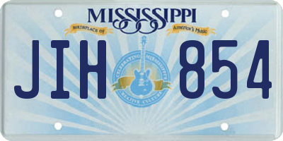 MS license plate JIH854
