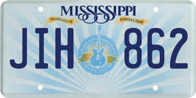 MS license plate JIH862