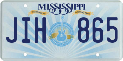 MS license plate JIH865