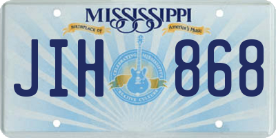 MS license plate JIH868
