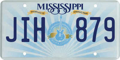 MS license plate JIH879