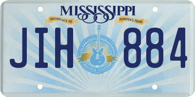 MS license plate JIH884