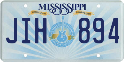 MS license plate JIH894