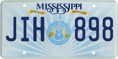 MS license plate JIH898