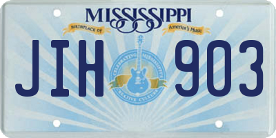 MS license plate JIH903