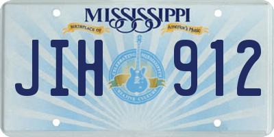 MS license plate JIH912