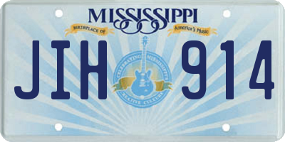 MS license plate JIH914