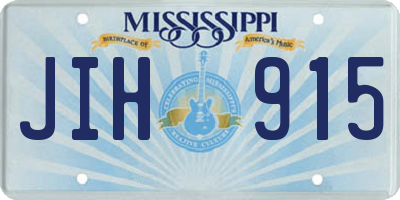 MS license plate JIH915