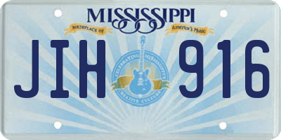 MS license plate JIH916