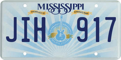 MS license plate JIH917