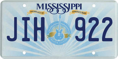 MS license plate JIH922